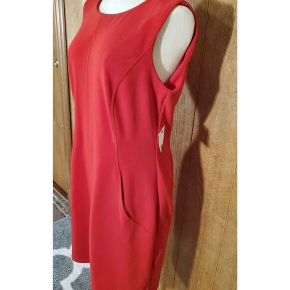 Liz Claiborne Sleeveless Seamed Front Sheath Dress Ladies Size 12 - Picture 8 of 9
